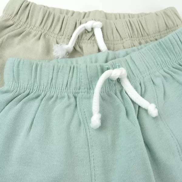 HonestBaby Honest Pants Joggers Pull on 100 Organic Cotton for Infant Baby and Toddler Boys Girls Unisex2pack Sage Ombre
