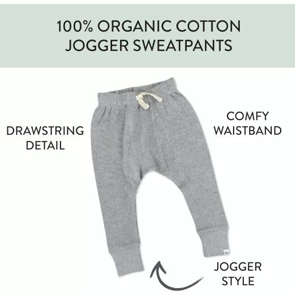 HonestBaby Honest Pants Joggers Pull on 100 Organic Cotton for Infant Baby and Toddler Boys Girls UnisexGray Heather