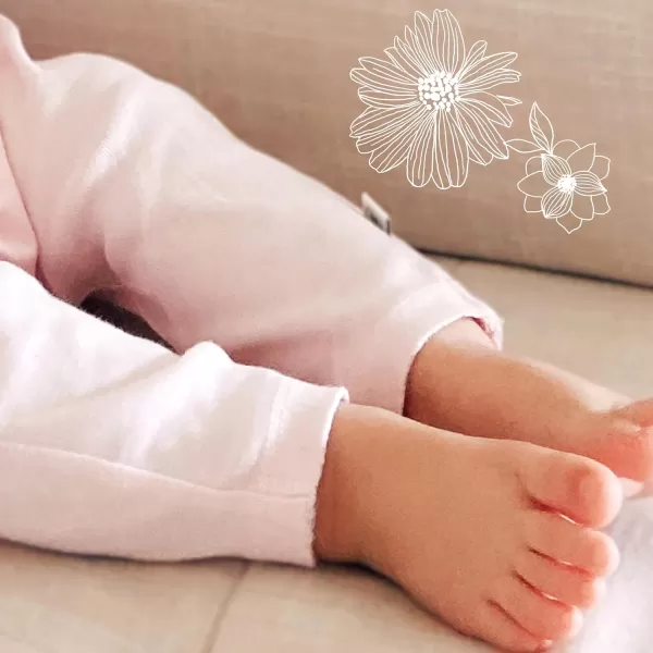 HonestBaby Multipack Harem Pants Roomy Fit Pull on Bottoms 100 Organic Cotton for Infant Baby Boys Girls UnisexSketchy Floral Pink