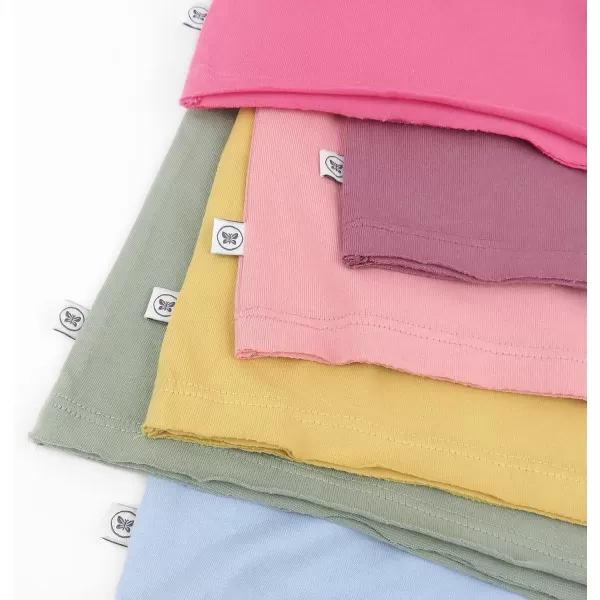 HonestBaby Multipack Long Sleeve TShirts Tee 100 Organic Cotton Infant BabyToddlerLittle Kids BoysGirlsUnisex Legacy6pack Autumn Pinks