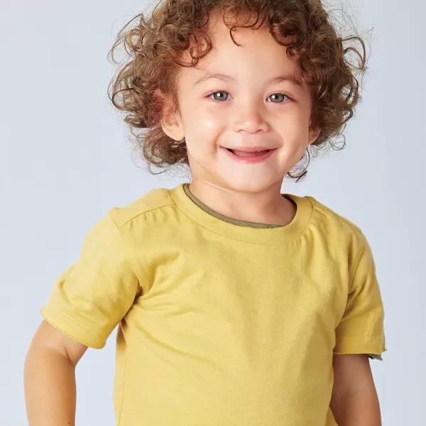 HonestBaby Multipack Short Sleeve TShirt Tee 100 Organic Cotton Infant Baby Toddler Little Kids Boys Girls Unisex10pack Rainbow Gems Blues