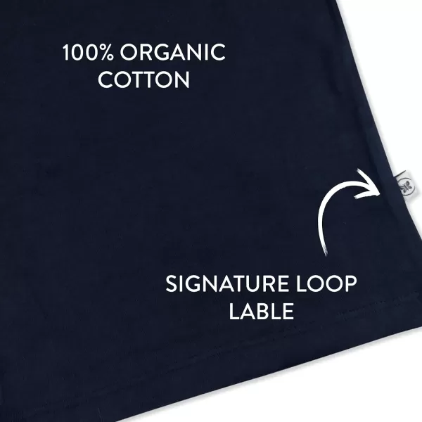 HonestBaby Multipack Short Sleeve TShirt Tee 100 Organic Cotton Infant Baby Toddler Little Kids Boys Girls Unisex4pack Blue Ombre
