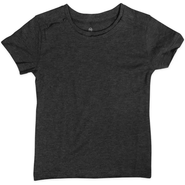 HonestBaby Multipack Short Sleeve TShirt Tee 100 Organic Cotton Infant Baby Toddler Little Kids Boys Girls Unisex5pack Gray Ombre