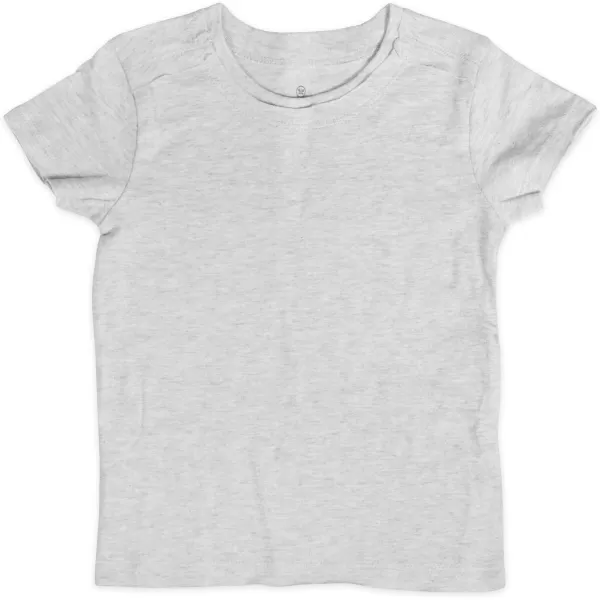 HonestBaby Multipack Short Sleeve TShirt Tee 100 Organic Cotton Infant Baby Toddler Little Kids Boys Girls Unisex5pack Gray Ombre
