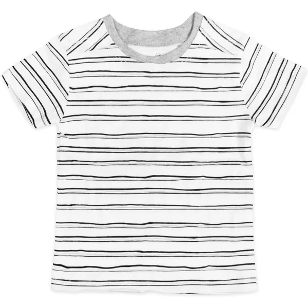 HonestBaby Multipack Short Sleeve TShirt Tee 100 Organic Cotton Infant Baby Toddler Little Kids Boys Girls Unisex5pack Pattern Play