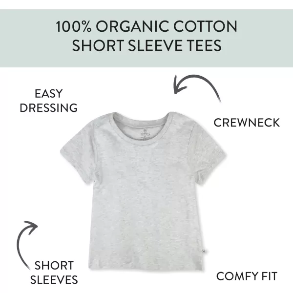 HonestBaby Multipack Short Sleeve TShirt Tee 100 Organic Cotton Infant Baby Toddler Little Kids Boys Girls UnisexEarth Tones