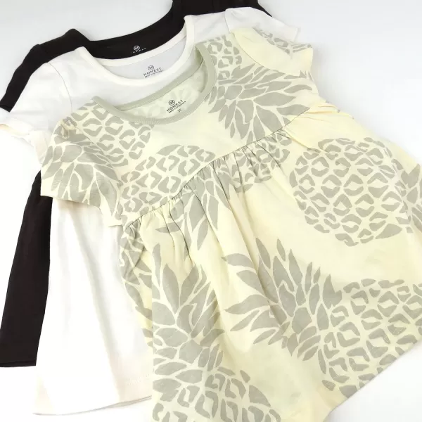 HonestBaby Multipack Short Sleeve TShirt Tee 100 Organic Cotton Infant Baby ToddlerLittle Kids Boys GirlsUnisexLegacy3pack Pineapple Leaf