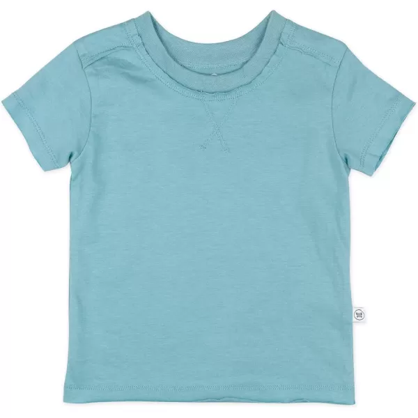 HonestBaby Multipack Short Sleeve TShirt Tee 100 Organic Cotton Infant Baby ToddlerLittle Kids Boys GirlsUnisexLegacy5pack Blue Ombre