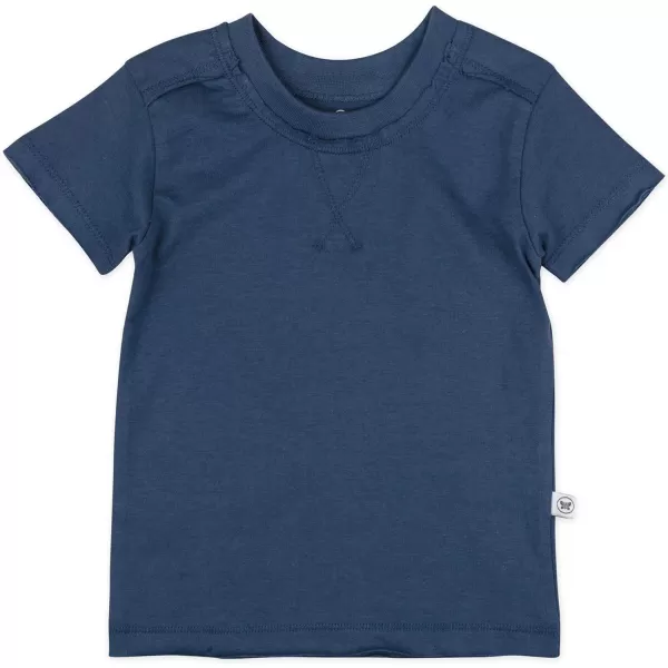 HonestBaby Multipack Short Sleeve TShirt Tee 100 Organic Cotton Infant Baby ToddlerLittle Kids Boys GirlsUnisexLegacy5pack Blue Ombre