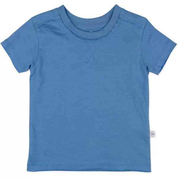 HonestBaby Multipack Short Sleeve TShirt Tee 100 Organic Cotton Infant Baby ToddlerLittle Kids Boys GirlsUnisexLegacy5pack Blue Ombre