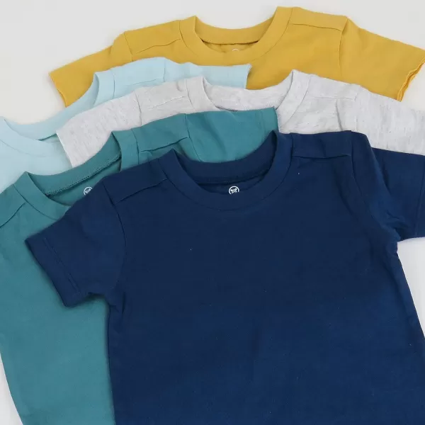 HonestBaby Multipack Short Sleeve TShirt Tee 100 Organic Cotton Infant Baby ToddlerLittle Kids Boys GirlsUnisexLegacy5pack Ocean Rainbow