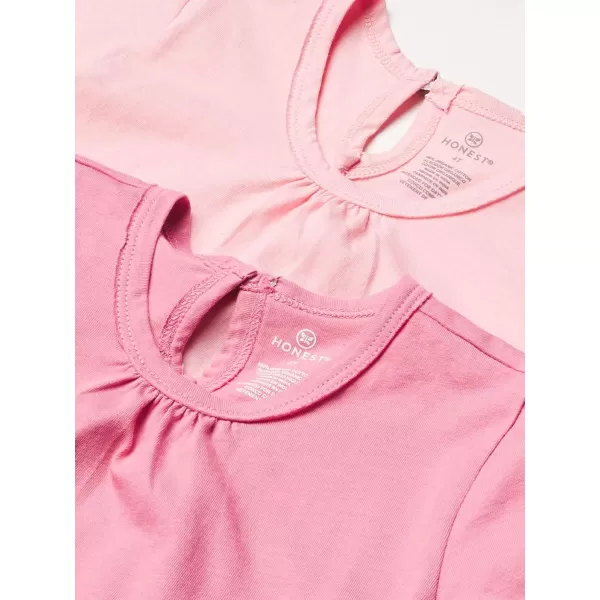 HonestBaby Multipack Short Sleeve TShirt Tee 100 Organic Cotton Infant Baby ToddlerLittle Kids Boys GirlsUnisexLegacy5pack Pink Ombre