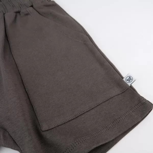 HonestBaby Multipack Shorts 100 Organic Cotton for Infant Baby and Toddler Boys Girls UnisexDusty Brown