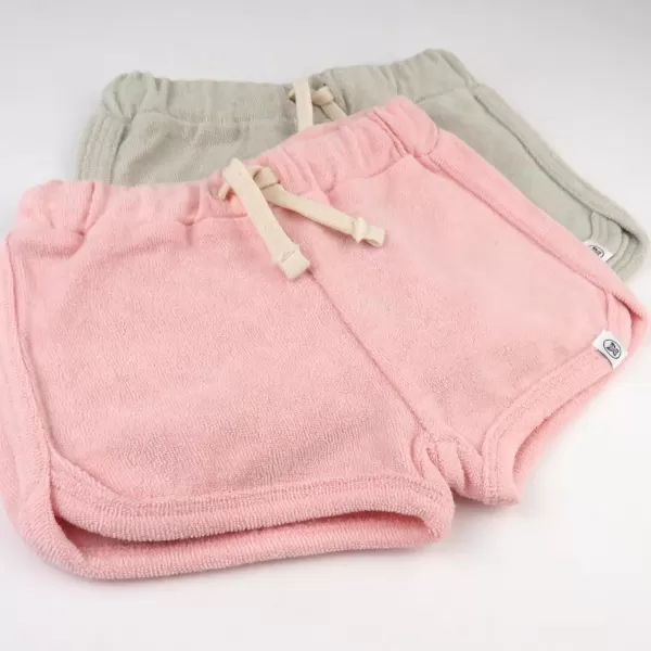 HonestBaby Multipack Shorts 100 Organic Cotton for Infant Baby and Toddler Boys Girls UnisexPinkTan
