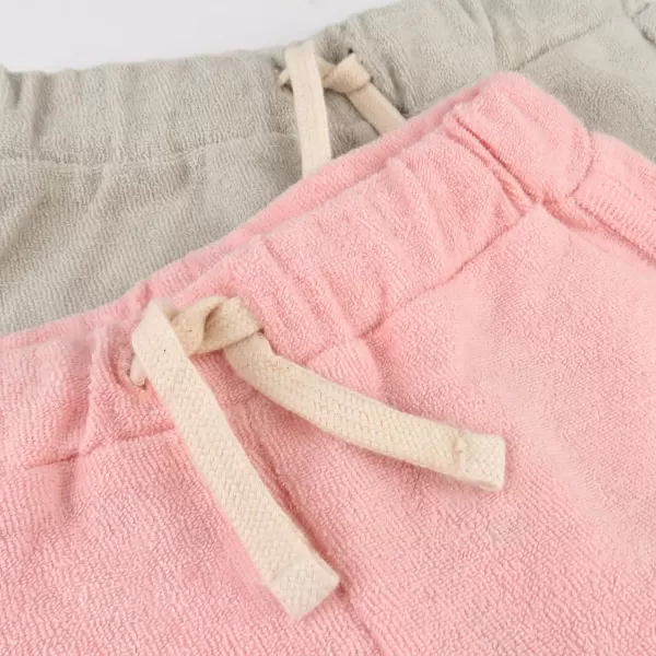 HonestBaby Multipack Shorts 100 Organic Cotton for Infant Baby and Toddler Boys Girls UnisexPinkTan