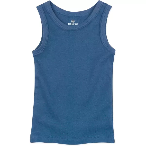 HonestBaby Muscle Tee Sleeveless TShirt Multipack Organic Cotton for Infant Baby  Toddler Unisex Boys  Girls5pack Blue Ombre