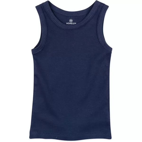 HonestBaby Muscle Tee Sleeveless TShirt Multipack Organic Cotton for Infant Baby  Toddler Unisex Boys  Girls5pack Blue Ombre