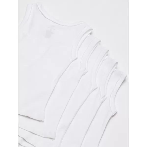 HonestBaby Muscle Tee Sleeveless TShirt Multipack Organic Cotton for Infant Baby  Toddler Unisex Boys  Girls5pack Bright White