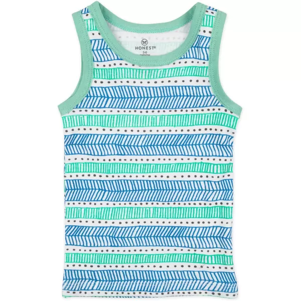 HonestBaby Muscle Tee Sleeveless TShirt Multipack Organic Cotton for Infant Baby  Toddler Unisex Boys  Girls5pack Dots  Dashes
