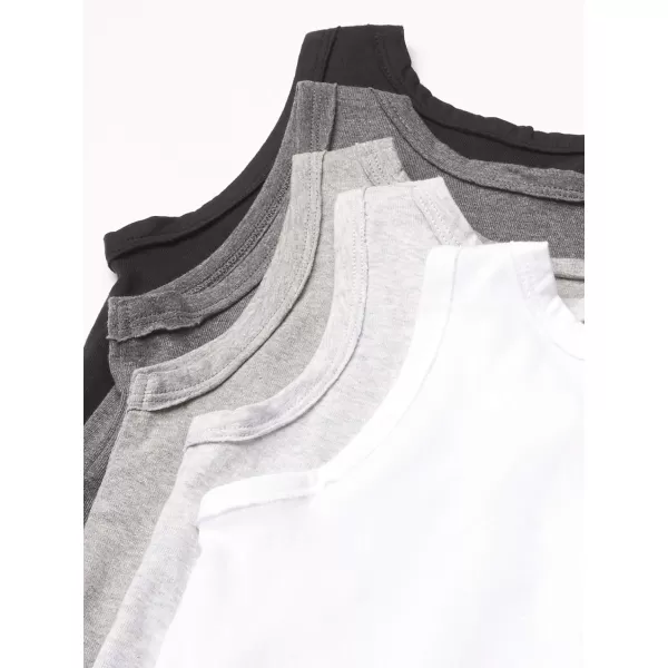 HonestBaby Muscle Tee Sleeveless TShirt Multipack Organic Cotton for Infant Baby  Toddler Unisex Boys  Girls5pack Gray Ombre