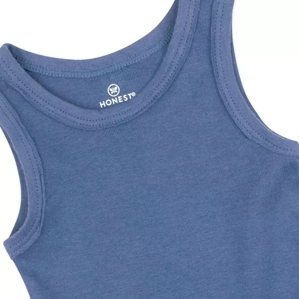 HonestBaby Muscle Tee Sleeveless TShirt Multipack Organic Cotton for Infant Baby  Toddler Unisex Boys  Girls5pack Ombre Blues