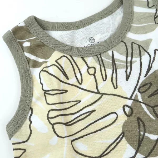 HonestBaby Muscle Tee Sleeveless TShirt Multipack Organic Cotton for Infant Baby  Toddler Unisex Boys  Girls5pack Safari Brown