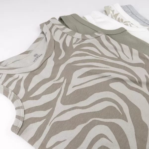 HonestBaby Muscle Tee Sleeveless TShirt Multipack Organic Cotton for Infant Baby  Toddler Unisex Boys  Girls5pack Sand Dune
