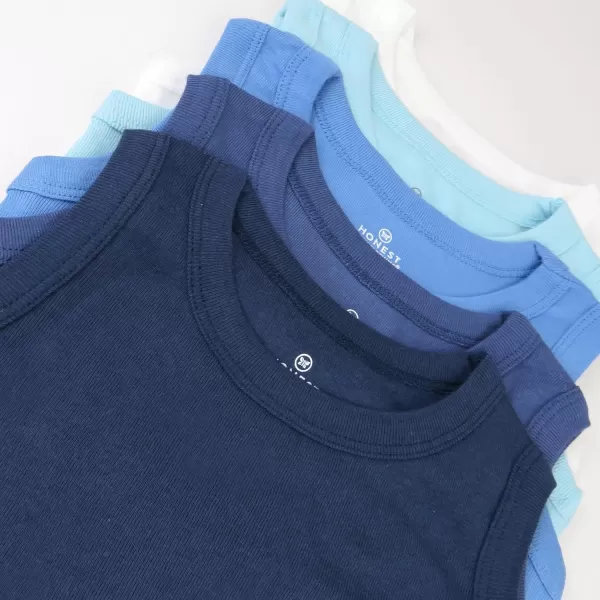 HonestBaby Muscle Tee Sleeveless TShirt Multipack Organic Cotton for Infant Baby  Toddler Unisex Boys  Girls5pack Sea Ombre