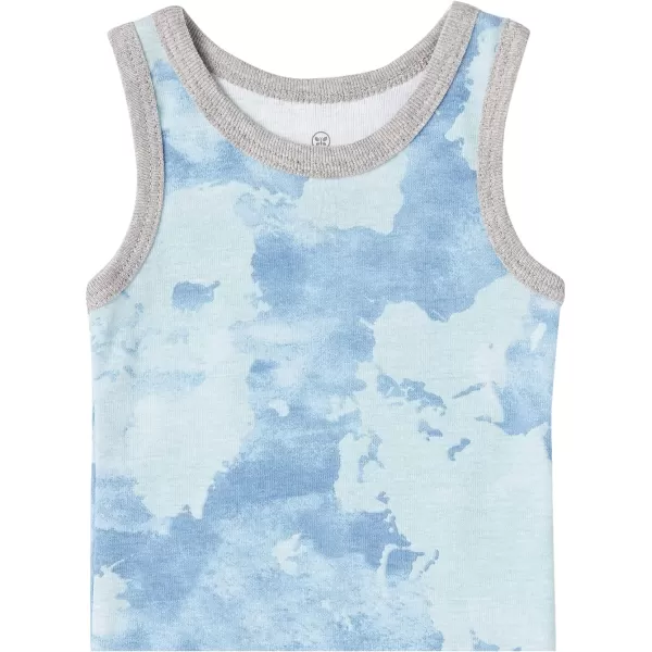 HonestBaby Muscle Tee Sleeveless TShirt Multipack Organic Cotton for Infant Baby  Toddler Unisex Boys  Girls5pack Watercolor World