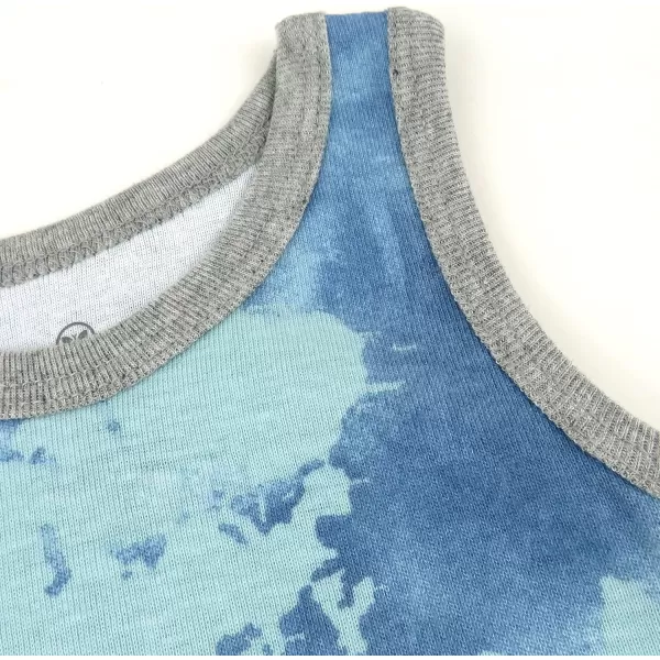 HonestBaby Muscle Tee Sleeveless TShirt Multipack Organic Cotton for Infant Baby  Toddler Unisex Boys  Girls5pack Watercolor World