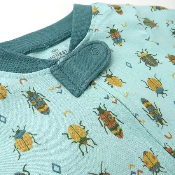 HonestBaby NonSlip Footed Pajamas OnePiece Sleeper Jumpsuit ZipFront 100 Organic Cotton Pjs for Baby Boys Legacy2pack Hand Drawn Stripe