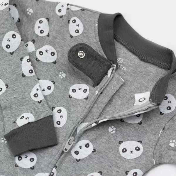 HonestBaby NonSlip Footed Pajamas OnePiece Sleeper Jumpsuit ZipFront 100 Organic Cotton Pjs for Baby Boys LegacyPanda