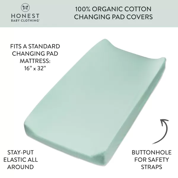 HonestBaby Organic Cotton Changing Pad Cover Sage One SizeSage One Size
