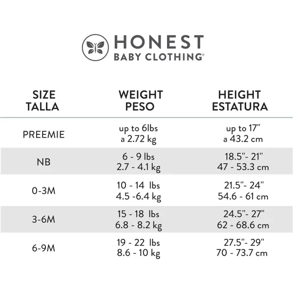 HonestBaby Sleep and Play Footed Pajamas OnePiece Sleeper Jumpsuit ZipFront Pjs 100 Organic Cotton for Baby Girls1 Hop