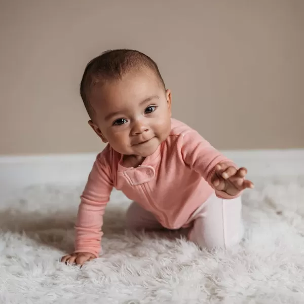 HonestBaby Sleep and Play Footed Pajamas OnePiece Sleeper Jumpsuit ZipFront Pjs 100 Organic Cotton for Baby Girls1 Tutu Cute