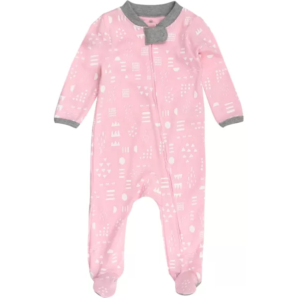 HonestBaby Sleep and Play Footed Pajamas OnePiece Sleeper Jumpsuit ZipFront Pjs 100 Organic Cotton for Baby Girls2 Tutucute
