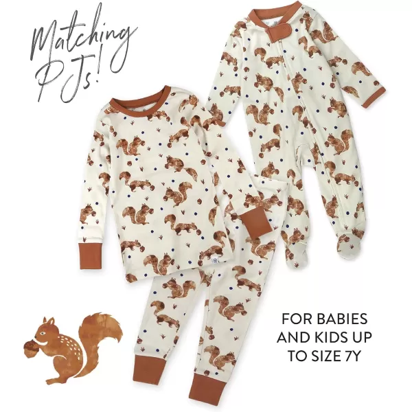 HonestBaby Sleep and Play Footed Pajamas OnePiece Sleeper Jumpsuit Zipfront PJs Organic Cotton for Baby Boys Unisex1 Nuts