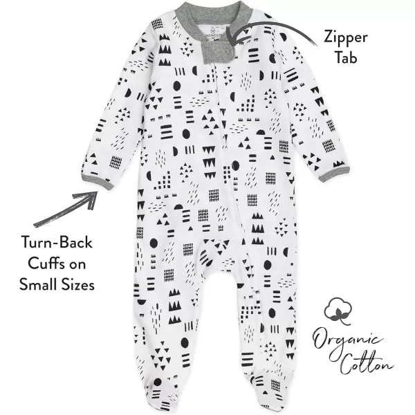 HonestBaby Sleep and Play Footed Pajamas OnePiece Sleeper Jumpsuit Zipfront PJs Organic Cotton for Baby Boys Unisex1 Pattern Play