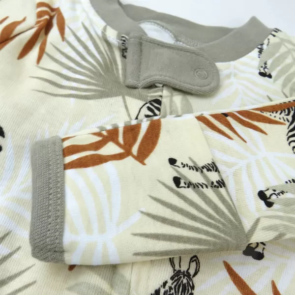 HonestBaby Sleep and Play Footed Pajamas OnePiece Sleeper Jumpsuit Zipfront PJs Organic Cotton for Baby Boys Unisex2 Avocado Leaf