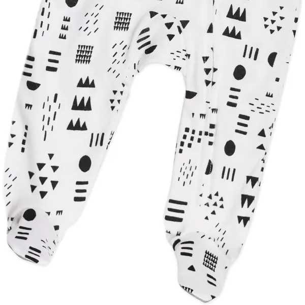 HonestBaby Sleep and Play Footed Pajamas OnePiece Sleeper Jumpsuit Zipfront PJs Organic Cotton for Baby Boys Unisex2 Patternplay