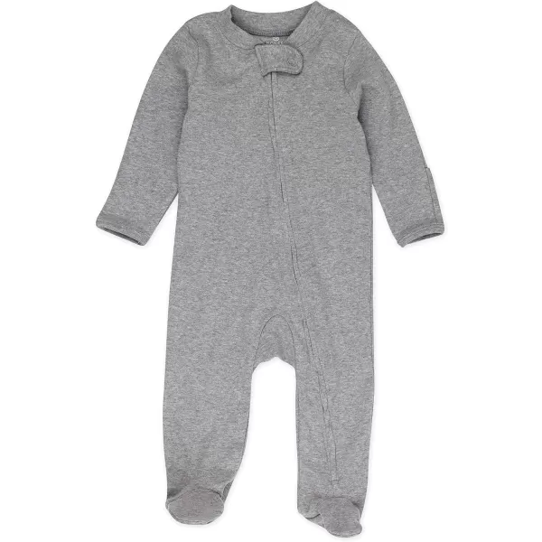 HonestBaby Sleep and Play Footed Pajamas OnePiece Sleeper Jumpsuit Zipfront PJs Organic Cotton for Baby Boys Unisex2 Patternplay