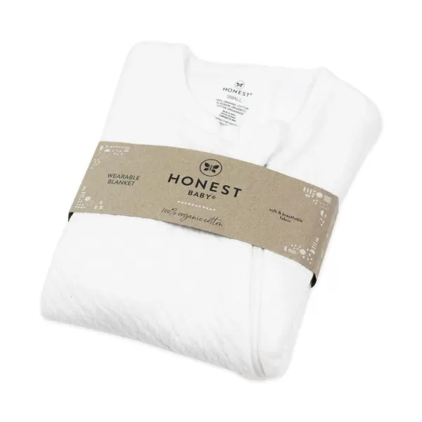 HonestBaby Wearable Blankets Sleeping Bags Swaddle Transition 100 Organic Cotton for Infant Baby Boys Girls Unisex Sage MediumBright White Small