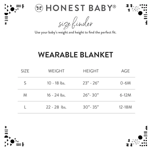 HonestBaby Wearable Blankets Sleeping Bags Swaddle Transition 100 Organic Cotton for Infant Baby Boys Girls Unisex Sage MediumDark Navy Small