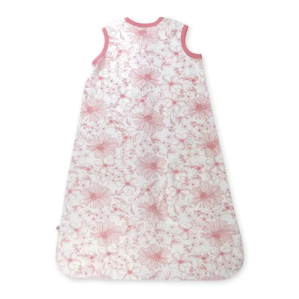 HonestBaby Wearable Blankets Sleeping Bags Swaddle Transition 100 Organic Cotton for Infant Baby Boys Girls Unisex Sage MediumSketchy Floral Pink Small