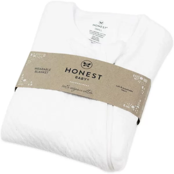 HonestBaby Wearable Blankets Sleeping Bags Swaddle Transition 100 Organic Cotton for Infant Baby Boys Girls UnisexBright White