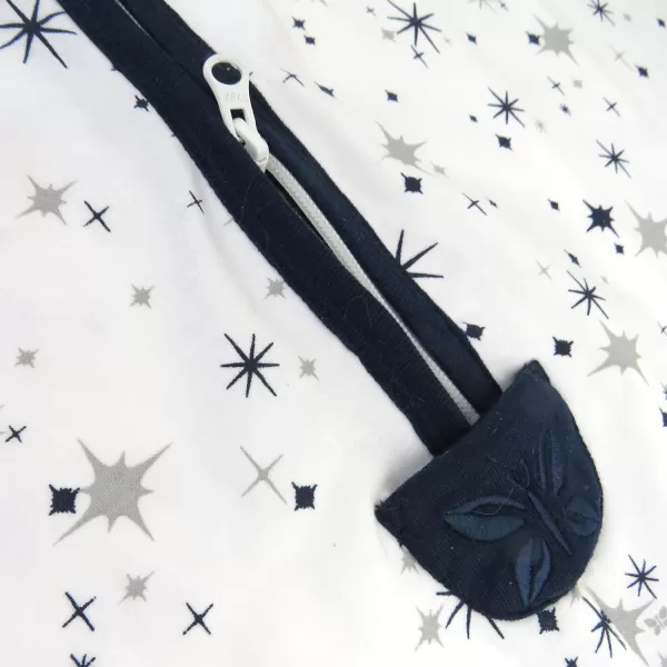 HonestBaby Wearable Blankets Sleeping Bags Swaddle Transition 100 Organic Cotton for Infant Baby Boys Girls UnisexJumbo Twinkle Navy