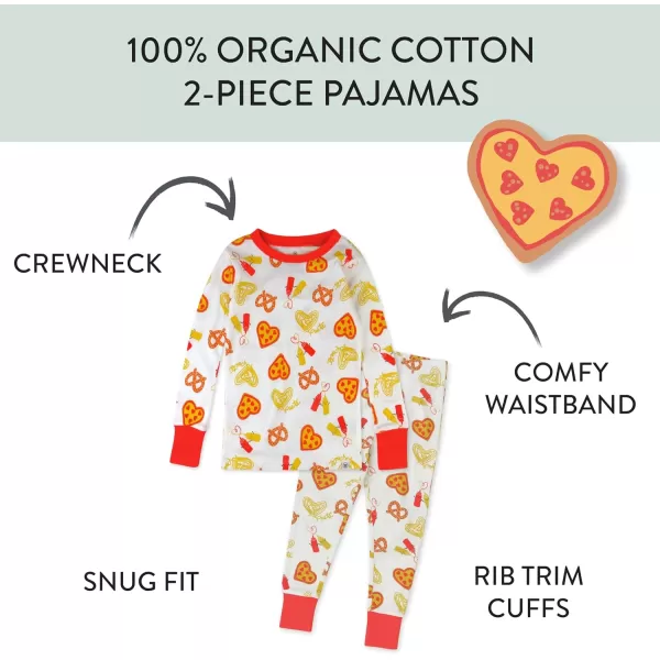 HonestBaby boys Multipack 2piece Pajamas Sleepwear Pjs 100 Organic Cotton for Infant Baby and Toddler Boys UnisexJunk Food Lover