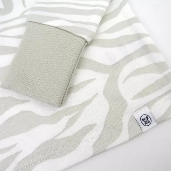 HonestBaby boys Multipack 2piece Pajamas Sleepwear Pjs 100 Organic Cotton for Infant Baby and Toddler Boys UnisexLight Zanzibar Zebra