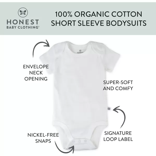 HonestBaby unisexbaby Multipack Short Sleeve Bodysuits Onepiece 100 Organic Cotton for Infant Baby Boys Girls Unisex3pack Dark Navy