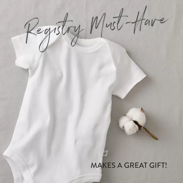 HonestBaby unisexbaby Multipack Short Sleeve Bodysuits Onepiece 100 Organic Cotton for Infant Baby Boys Girls Unisex3pack Honestly Pure White